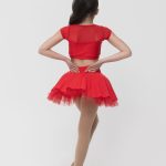 Nylon-Skater-Skirt-Red-BK
